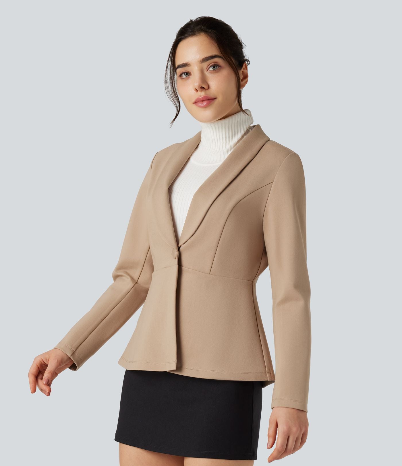 Blazer de travail col châle manches longues