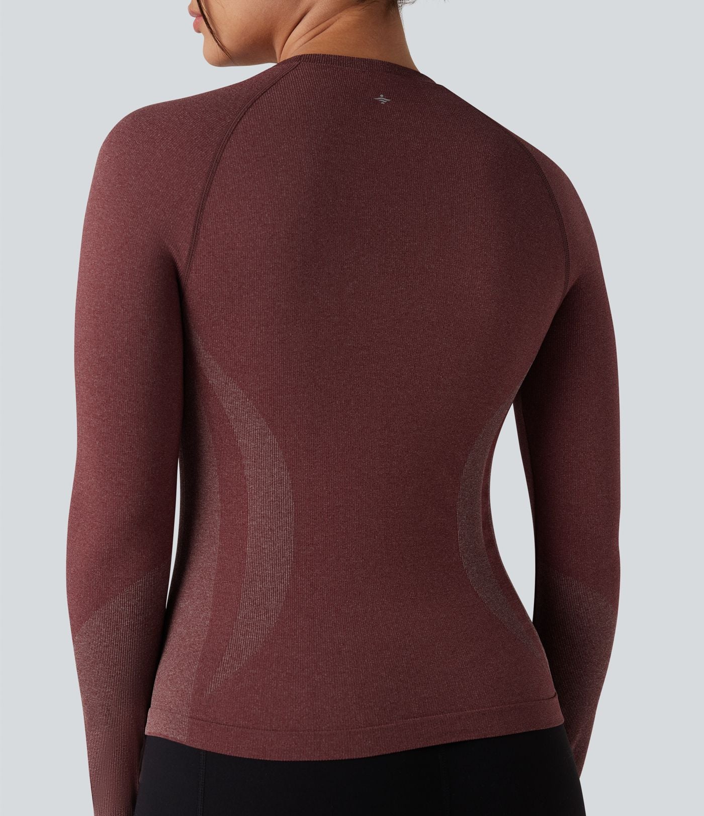 Haut de sport yoga manches raglan longues avec passants pouces sans couture OneForm Seamless Flow