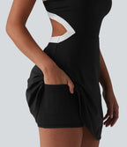 Robe de tennis mini SoftlyZero™ Airy 2-en-1 color block à effet frais InstantCool, brassière intégrée et poches, accès facile Easy Peasy