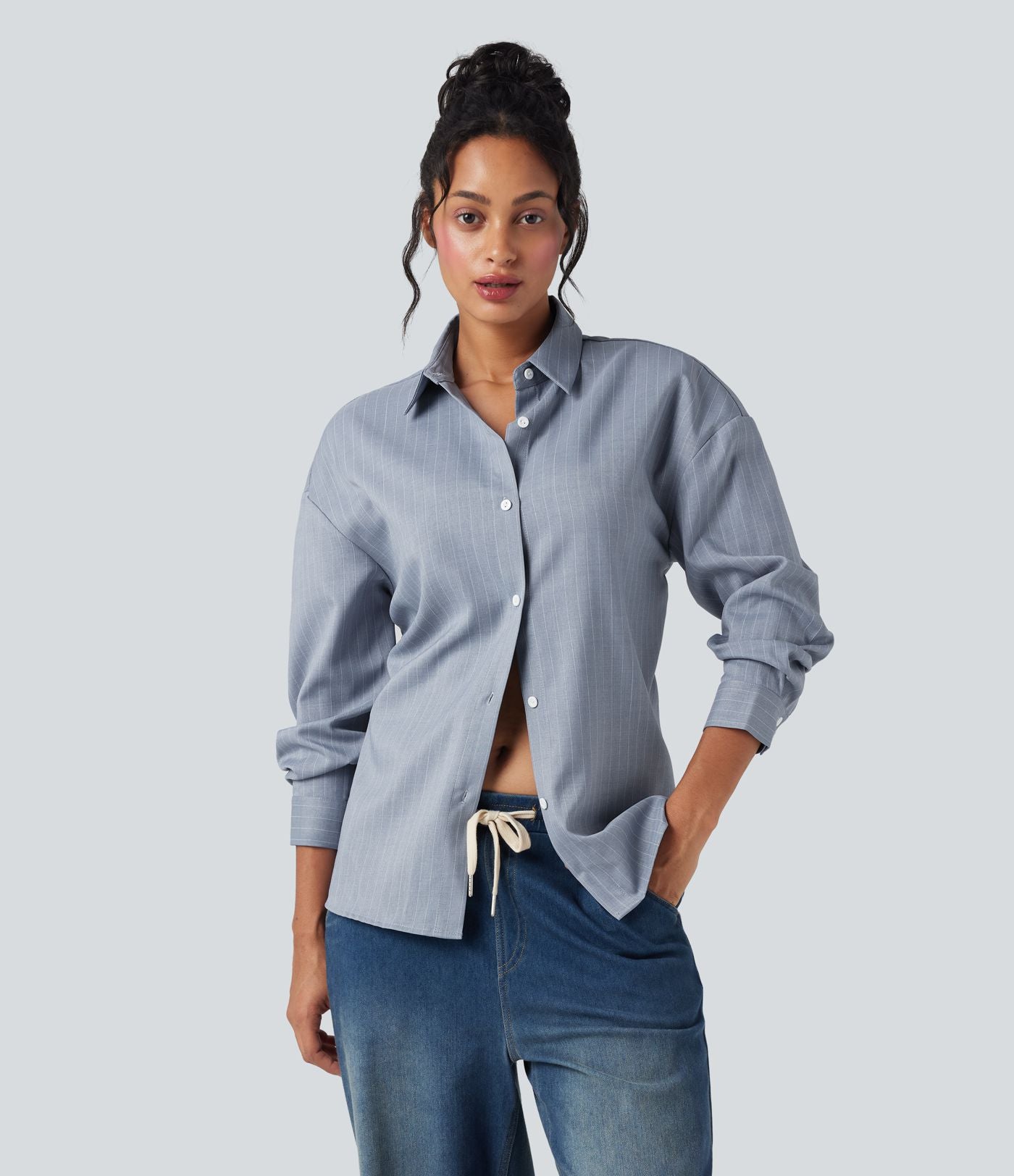 Chemise de travail rayée manches longues
