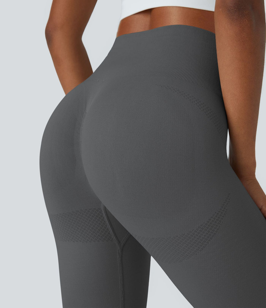 Legging yoga 7/8 taille haute froncé sans couture OneForm Seamless Flow