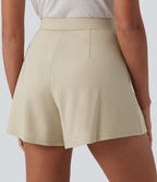 Short tailleur taille haute avec poches