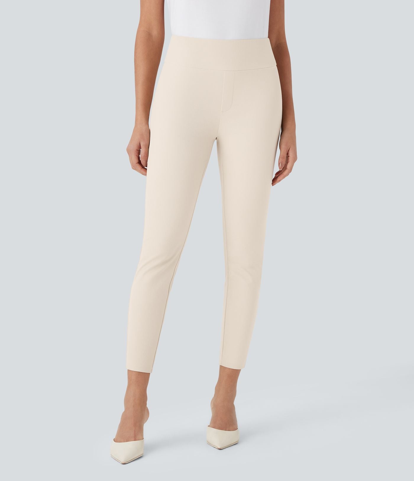 Pantalon de costume skinny taille haute fuselé