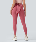 Legging yoga 7/8 SoftlyZero™ taille haute froncé avec lien dos - UPF50+