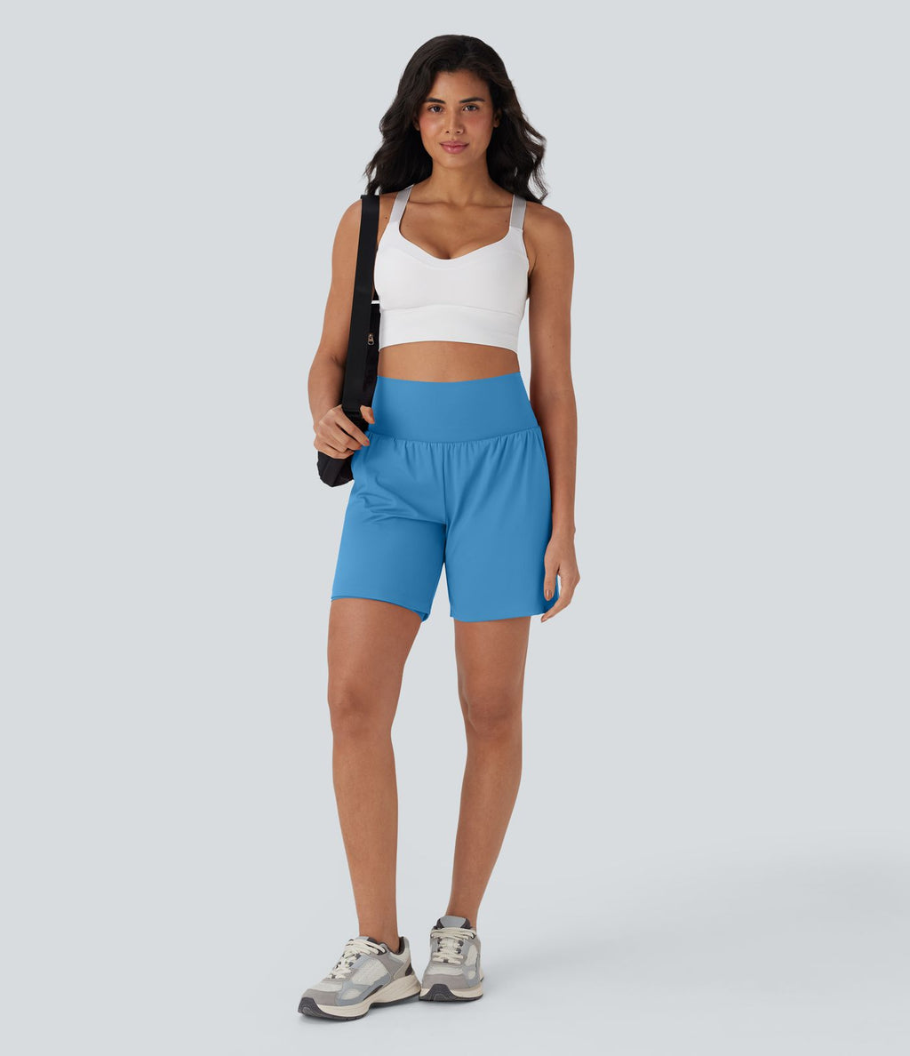Short de yoga SoftlyZero™ Airy 2-en-1 taille très haute avec poches et effet frais InstantCool 17,5 cm