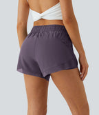 Shorts Running 7,5cm 2 en1 Taille Mi-Haute Cordon de Serrage Empiècement Mesh Contrastant