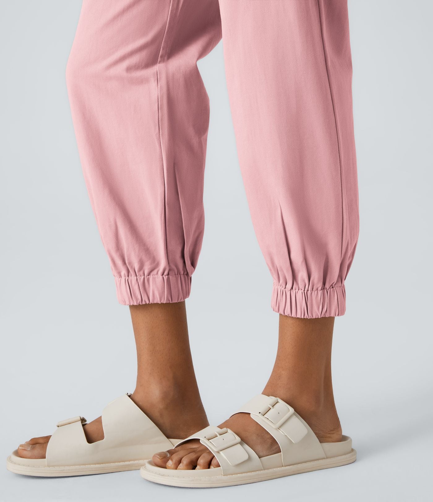 Joggings décontractés à taille mi-haute avec poches