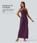 Robe longue dos-nu à nouer avec soutien-gorge intégré et poches, bonnets DD à F