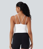 Débardeur running court dos en V bretelles doubles bonnets E-G sans couture OneForm Seamless Flow