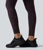 Legging de yoga Halara UltraSculpt™ taille haute avec cordon de serrage imprimé carreaux avec poches
