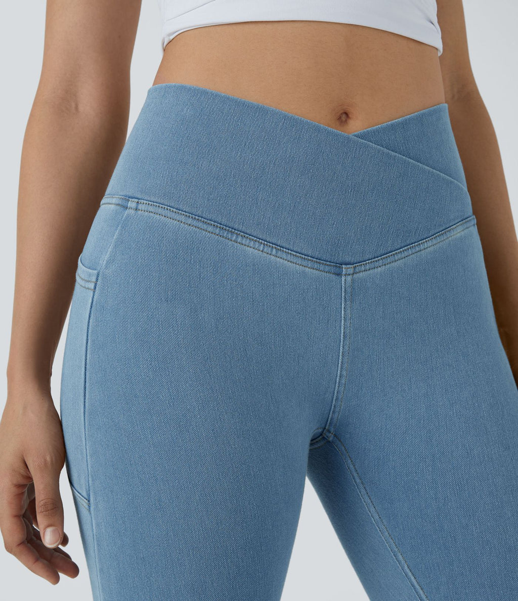 Halara Flex™ Jegging Travail Tricoté Extensible Lavé Poche Latérale Croisée