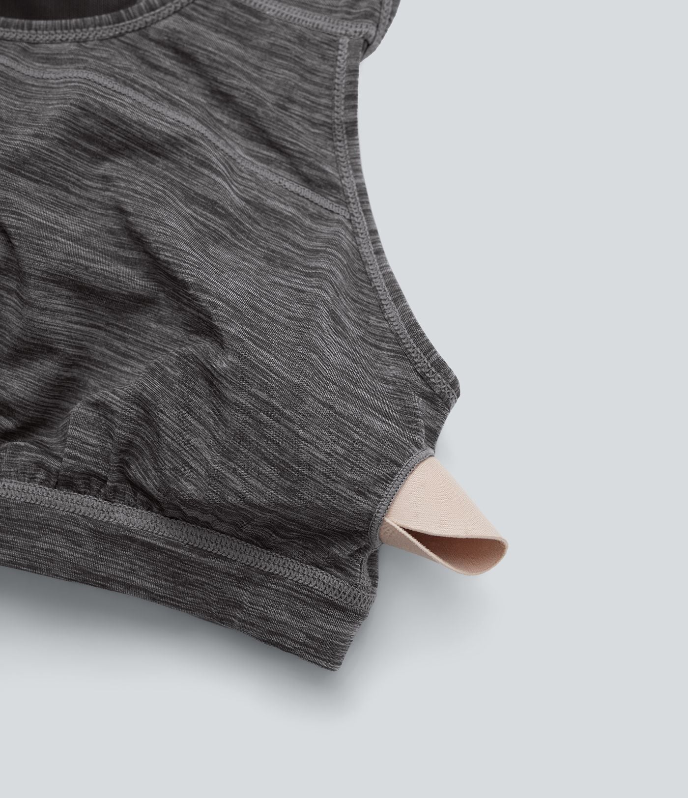 Robe active de yoga mini 2 pièces à encolure en U, dos nu, dos nageur, maille contrastante et poche latérale
