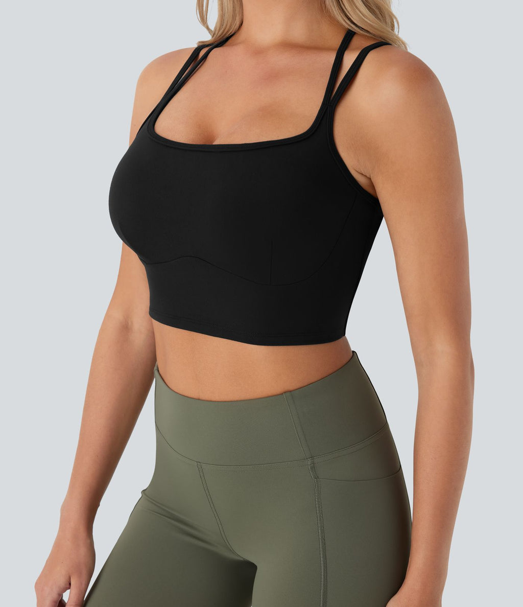 Brassière de sport yoga SoftlyZero™ Plush soutien léger double bretelles bonnets A-D