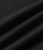 T-shirt casual en tissu gaufré à encolure cœur et manches courtes