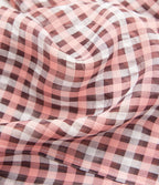 Pantalon décontracté à carreaux taille haute coupe ample avec poches latérales