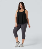Débardeur running Halara UltraSculpt™ grande taille col rond ourlet arrondi