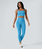 Débardeur yoga court Halara UltraSculpt™ double bretelles torsadé dos nu