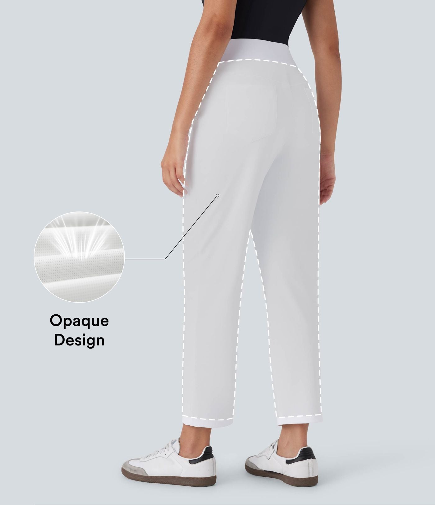 Pantalon de golf fuselé, taille mi-haute, séchage rapide, avec poches et poche tee, UPF40+