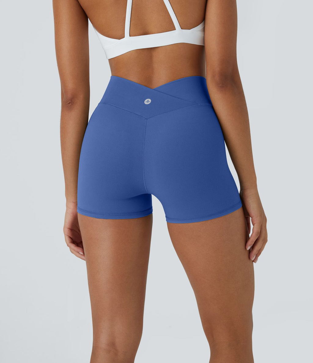 Softlyzero™ Short 7,5cm Biker Taille Haute Croisé Uni