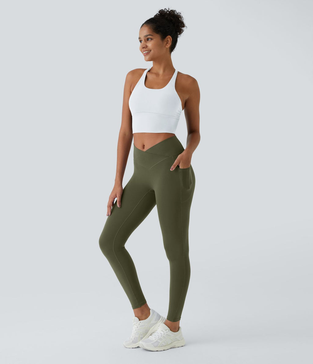 Softlyzero™ Legging Unis Poches Croisées