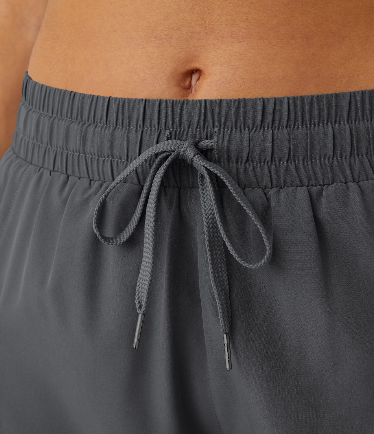 Shorts Running 7,5cm 2 en1 Taille Mi-Haute Cordon de Serrage Empiècement Mesh Contrastant
