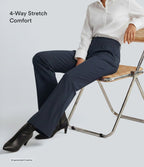 Pantalon tailleur évasé taille mi-haute Halara Flex™ DayStretch avec zip latéral et poches