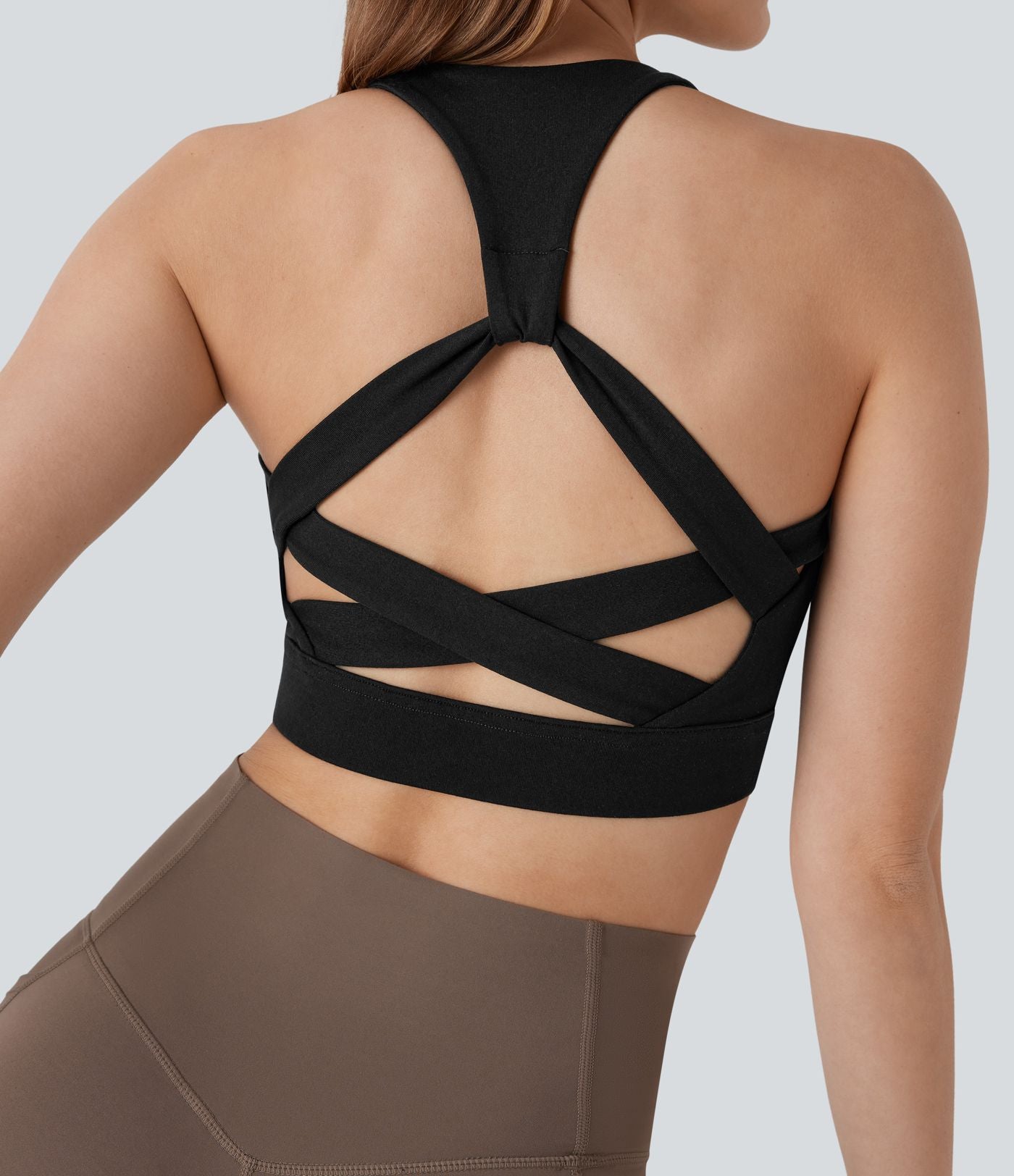 Brassière yoga dos nageur maintien léger E-G