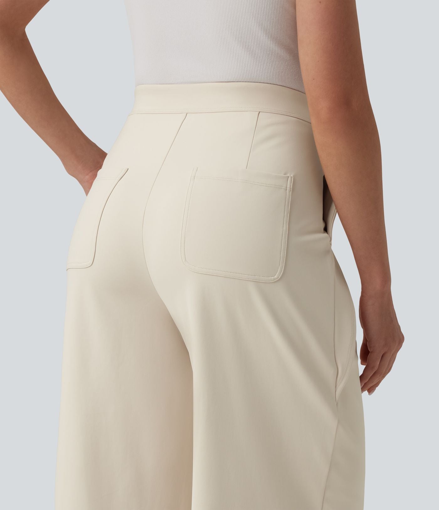 Pantalon tailleur large Halara Flex™ DayStretch taille haute avec poches