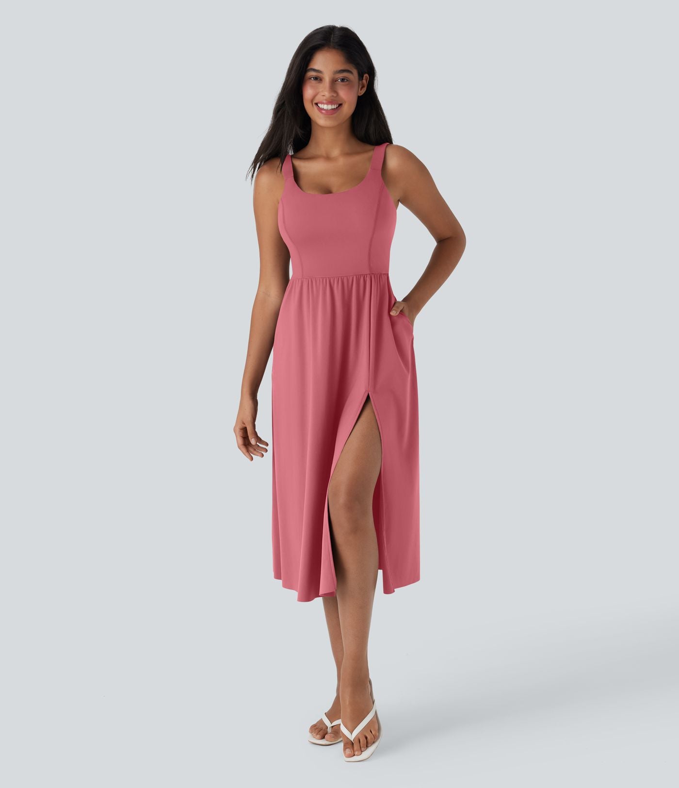Robe décontractée mi-longue SoftlyZero™ Airy avec coques et effet frais InstantCool avec poches, bonnets E-G