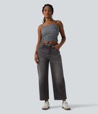 Halara Flex™ Jean large 7/8 taille mi-haute avec poches