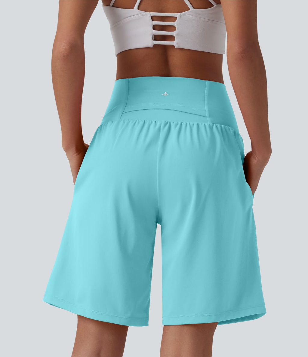 Short de yoga 2-en-1 SoftlyZero™ Airy taille très haute effet frais InstantCool 22,8 cm avec poches