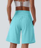 Short de yoga 2-en-1 SoftlyZero™ Airy taille très haute effet frais InstantCool 22,8 cm avec poches