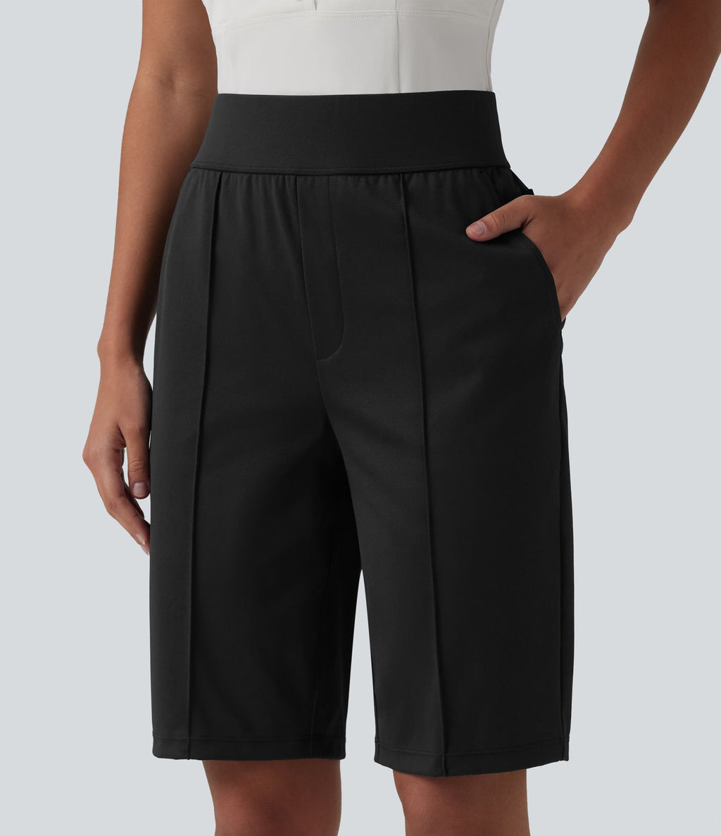 Short de golf séchage rapide taille haute avec poches 25 cm - Golf Tee - UPF40+