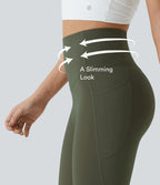Pantalon de yoga à coupe bootcut gainant galbant taille haute avec effet scrunch et poches Halara UltraSculpt™