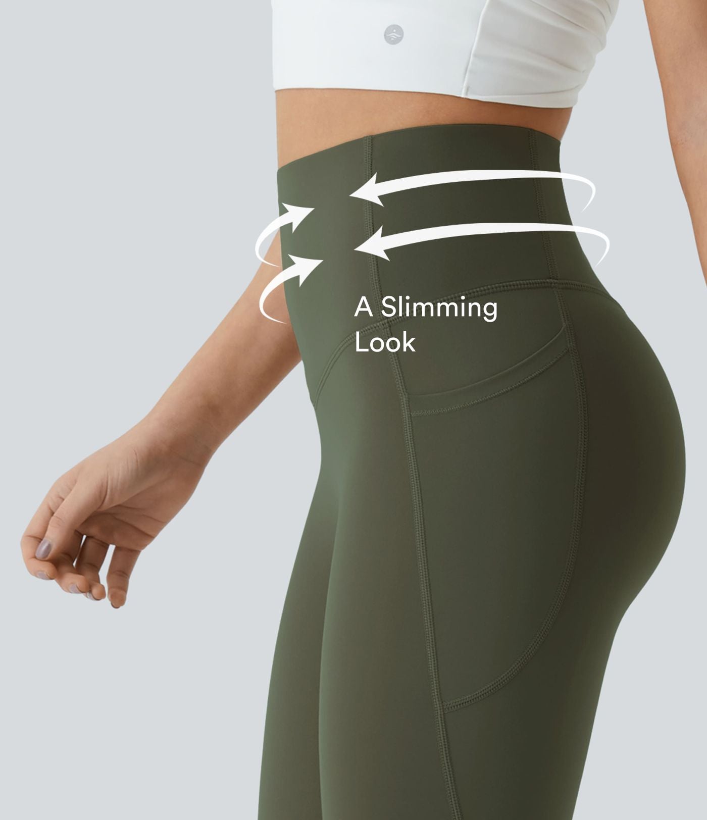 Pantalon de yoga à coupe bootcut gainant galbant taille haute avec effet scrunch et poches Halara UltraSculpt™