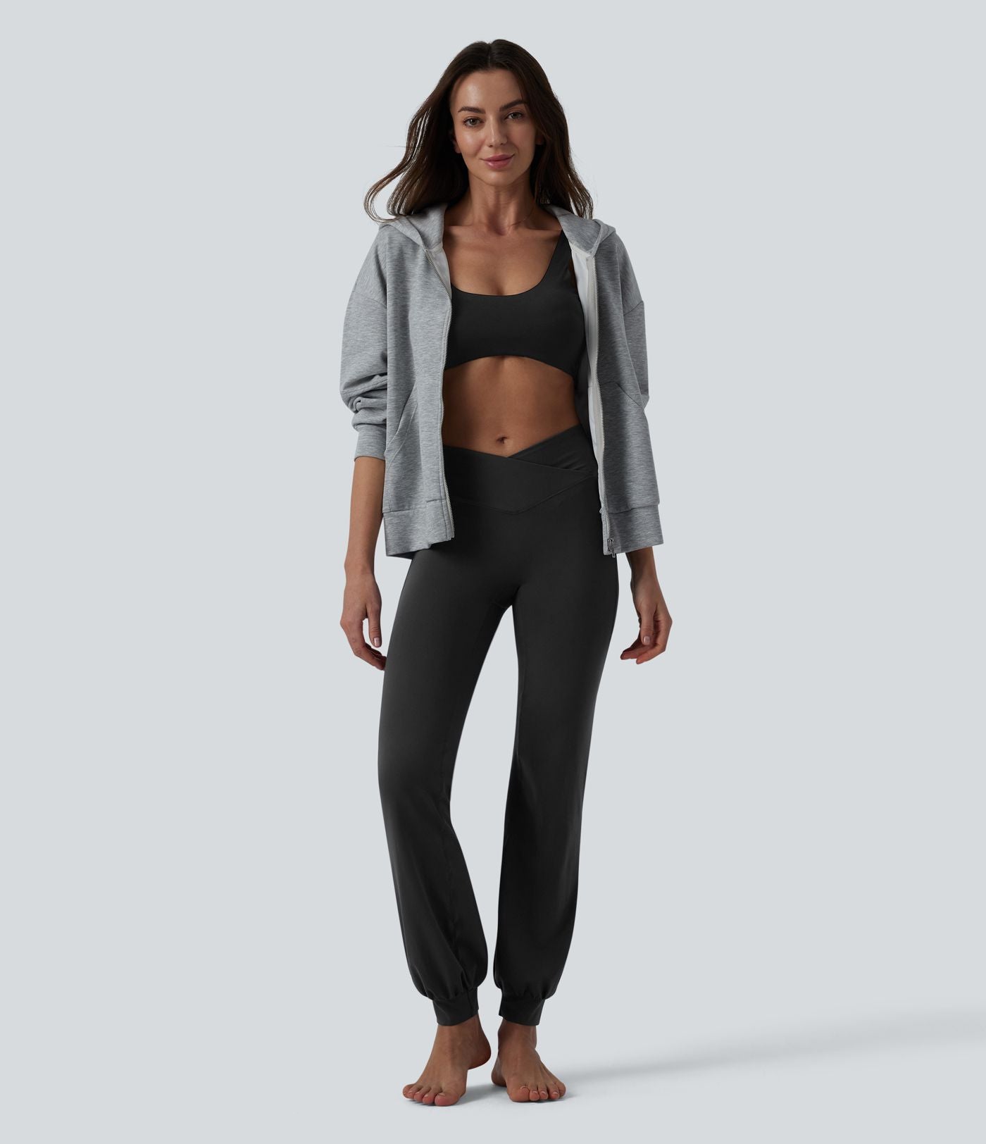 Jogging danse SoftlyZero™ croisé taille haute avec poches - UPF50+