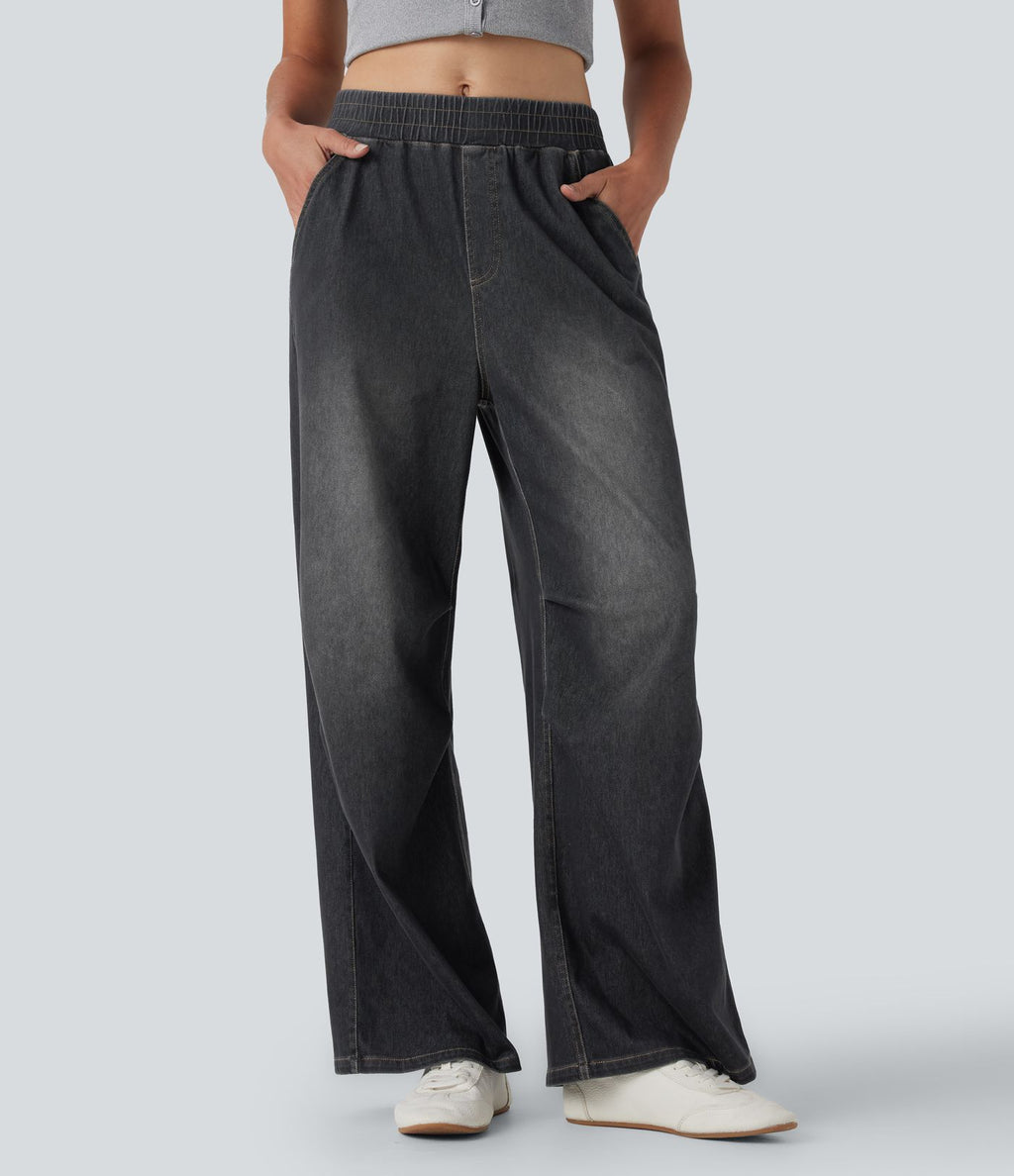 Jean décontracté Halara Flex™ taille mi-haute coupe ample avec poches