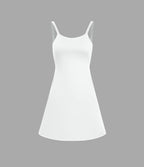 Robe de sport danse 2-pièces SoftlyZero™ Plush double bretelles caraco avec poche A-D
