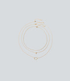 Ensemble de colliers pendentifs lettre + cœur