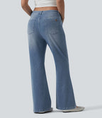 Jean évasé Halara Flex™ casual taille mi-haute avec poches