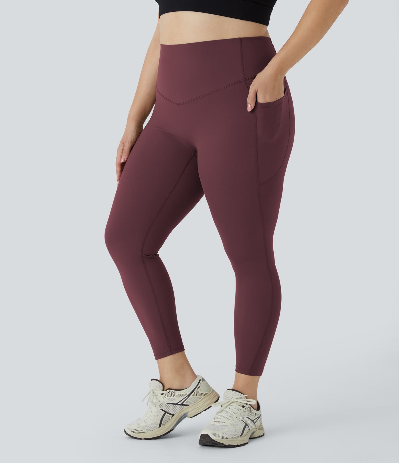 Legging d'entraînement gainant taille haute grande taille avec poches Halara UltraSculpt™