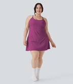 Robe de sport grande taille dos nu Softlyzero™ Plush - longueur rallongée - Easy Peasy Edition