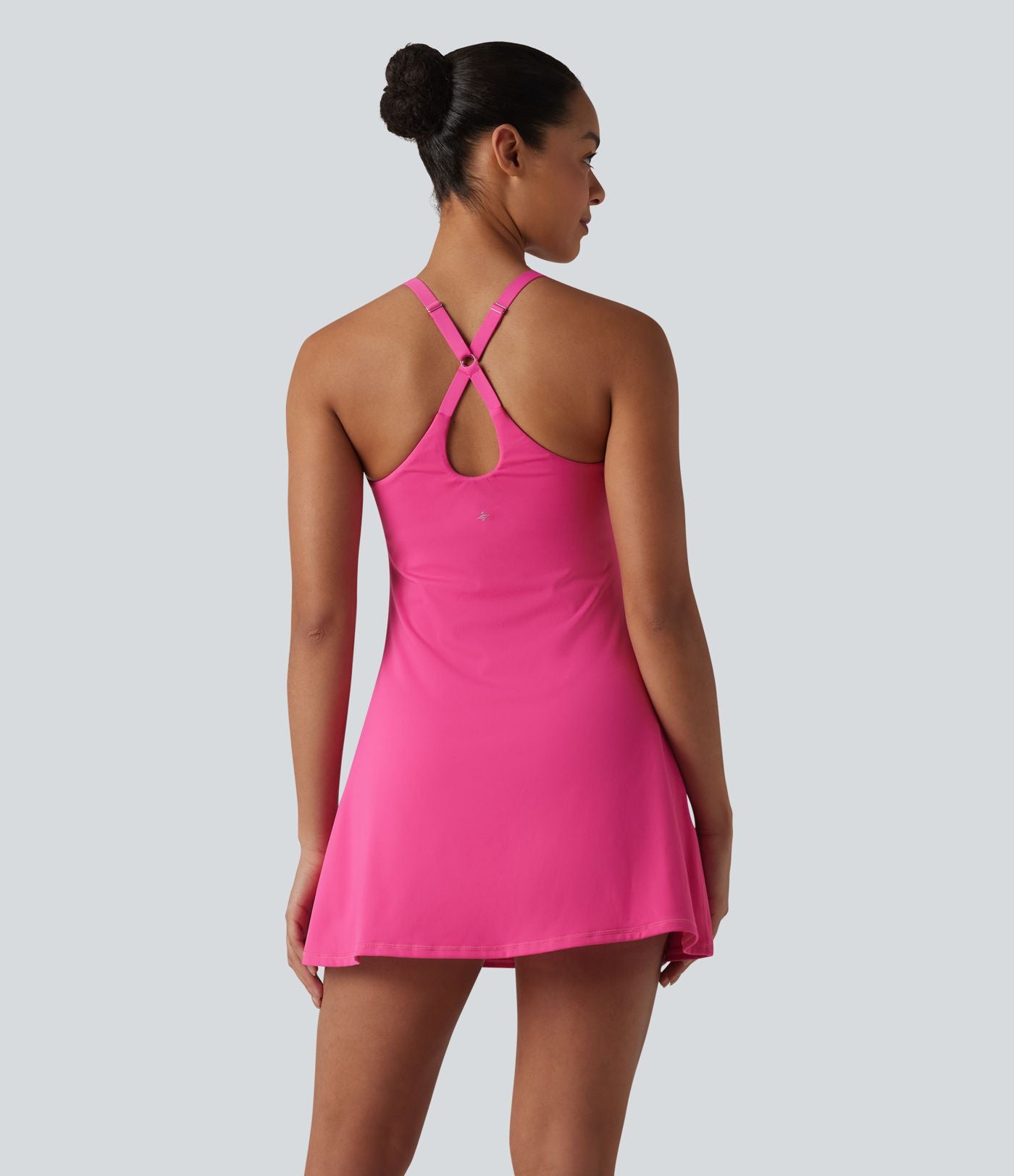 Robe de danse SoftlyZero™ Plush effet push-up dos nu avec bretelles réglables croisées et brassière intégrée bonnets E-G – Édition Easy Peasy