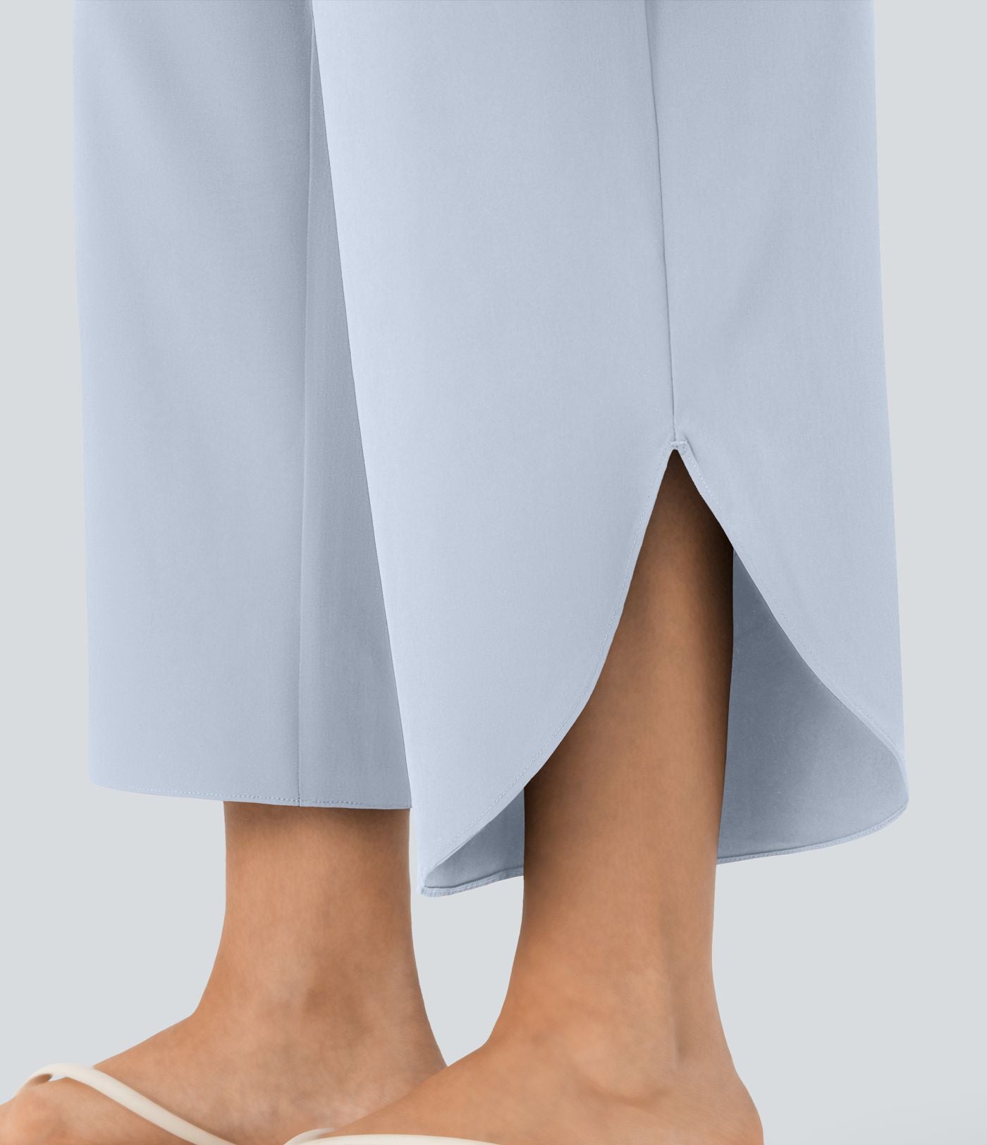 Pantalon fluide resort Breezeful™ à séchage rapide, coupe fendue et effet ventre plat