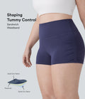Short cycliste 6 cm de course gainant taille haute grande taille avec fronces et séchage rapide SoftlyZero™