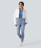 Legging skinny 7/8 en denim Halara Flex™ taille haute gainant avec poches