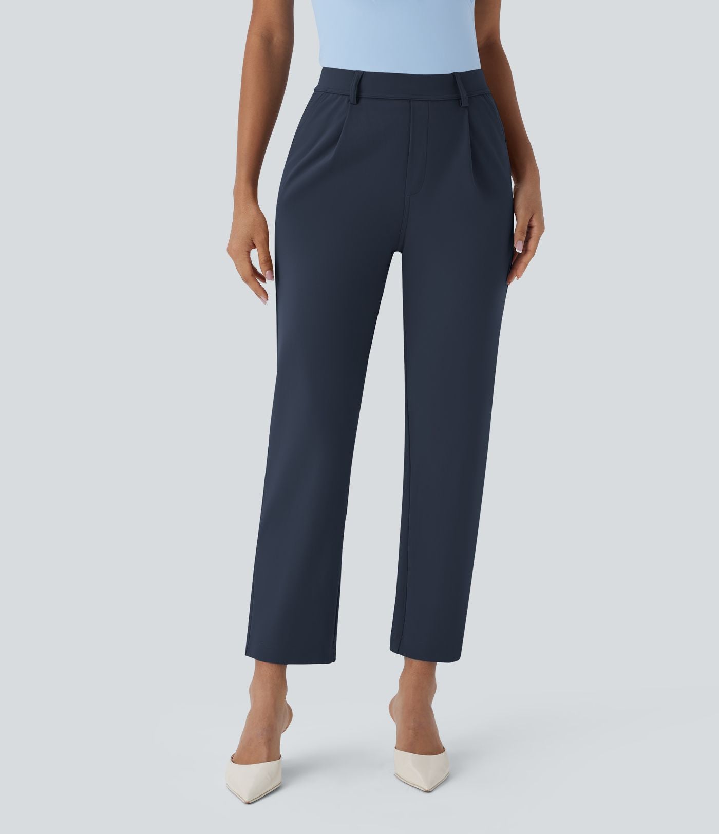 Pantalon de travail fuselé longueur cheville taille haute Halara Flex™ DayStretch avec poches