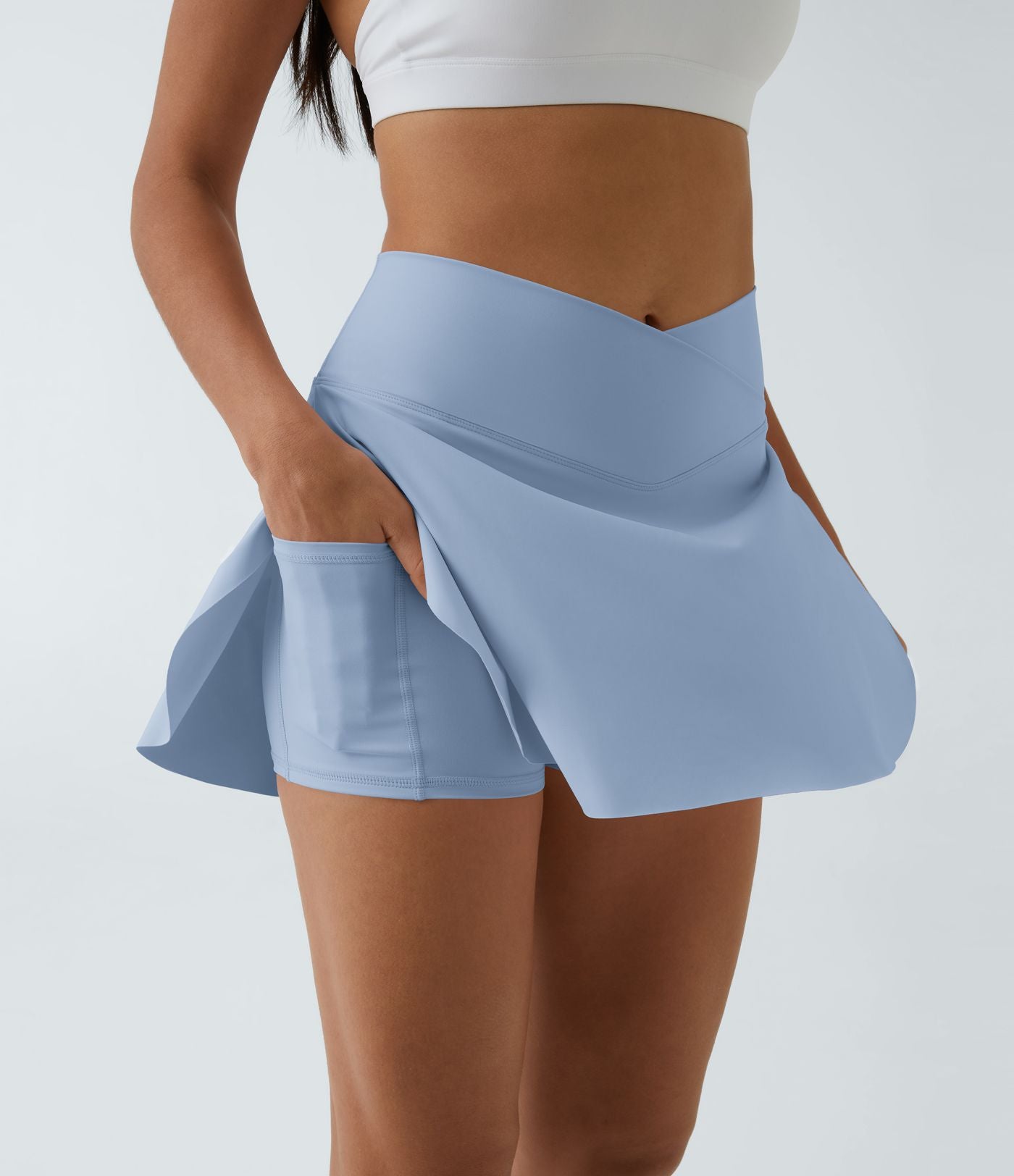 Jupe de tennis SoftlyZero™ Airy 2-en-1 avec poches latérales croisées effet frais InstantCool, Lucid, longueur allongée