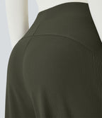 Halara Flex™ Pantalon Tailleur Évasé à Taille Haute Sculptant la Silhouette avec Poches Latérales Micro Waffle