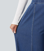 Jean barrel casual taille haute Halara Flex™ à poches